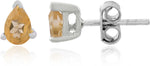 Load image into Gallery viewer, Elegant Natural Citrine Gemstone Pear-Shaped Stud Earrings
