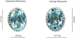Load image into Gallery viewer, Natural Blue Topaz Gemstone Oval Stud Earrings for Women
