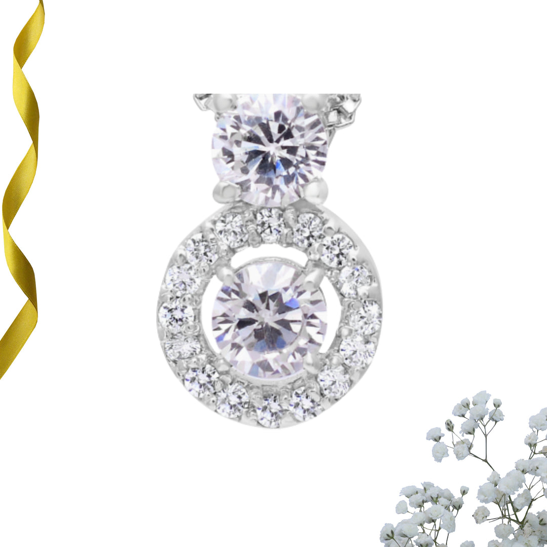 Elegant Zirconia Crystal Designer Pendant & Locket